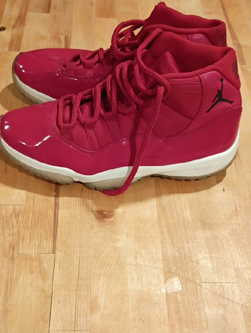 Jordan High-Top Sneakers in Red with Black Jumpman